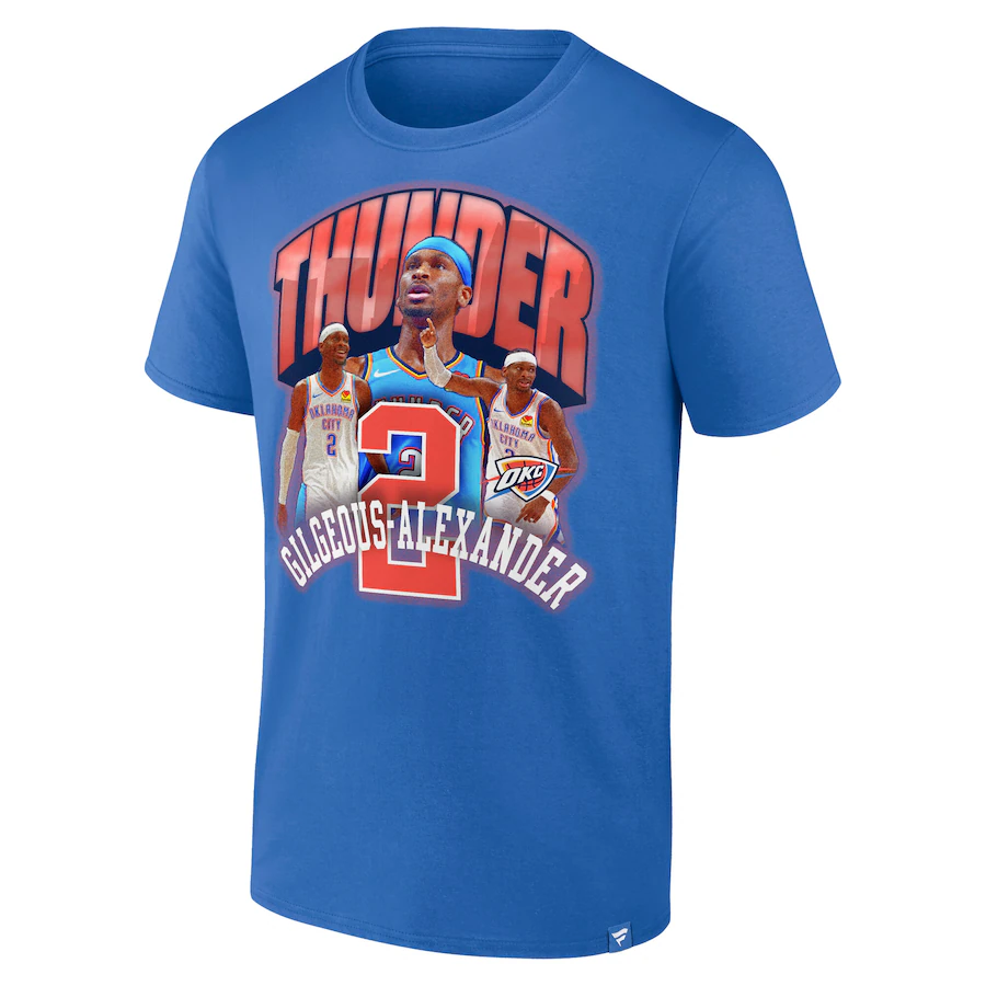 Men Oklahoma City Thunder  short T Shirt 2025 style 4